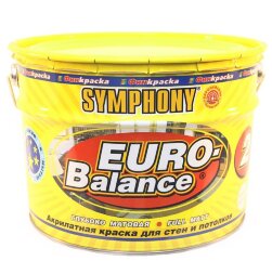 Краска в/э Symphony Euro-Balance 2 9л металлическое ведро