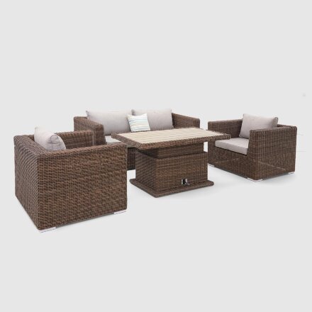 Комплект мебели Yuhang коричневый с серым 4 предмета во Владивостоке 