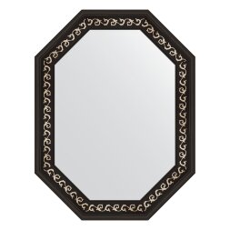 Зеркало в багетной раме Evoform черный ардеко 81 мм 64x84 см