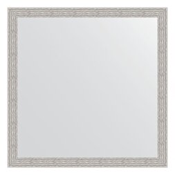 Зеркало в багетной раме Evoform волна алюминий 46 мм 71х71 см