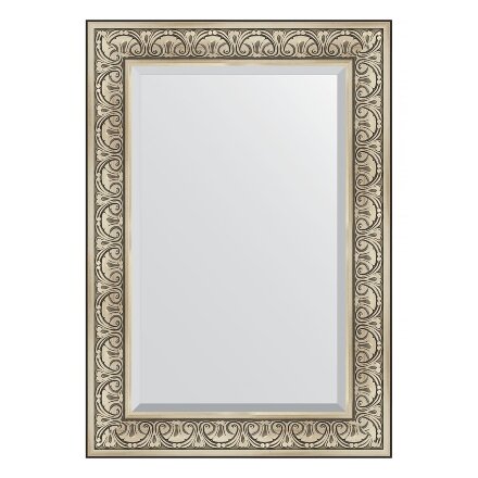 Зеркало с фацетом в багетной раме Evoform барокко серебро 106 мм 70х100 см во Владивостоке 