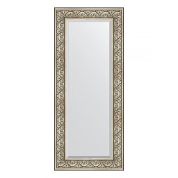 Зеркало с фацетом в багетной раме Evoform барокко серебро 106 мм 60х140 см