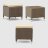Комплект мебели Ns Rattan Baku коричневый с бежевым 6 предметов во Владивостоке 