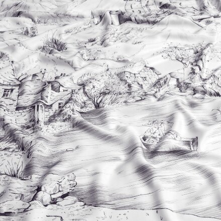 Комплект постельного белья Togas Горанна белый с серым Кинг сайз во Владивостоке 