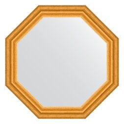 Зеркало в багетной раме Evoform состаренное золото 67 мм 62,6х62,6 см