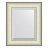 Зеркало с фацетом в багетной раме Evoform белая кожа с хромом 78 мм 44х54 см во Владивостоке 