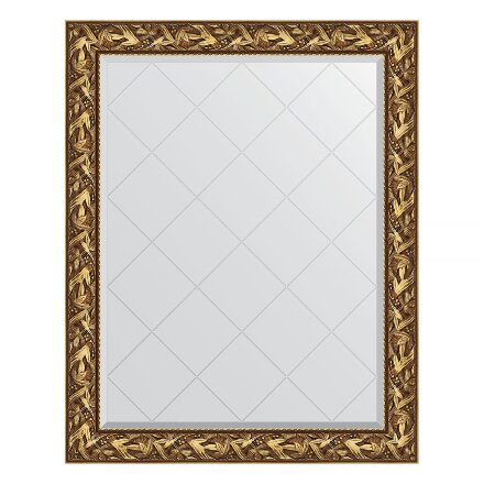 Зеркало с гравировкой в багетной раме Evoform византия золото 99 мм 99x124 см во Владивостоке 