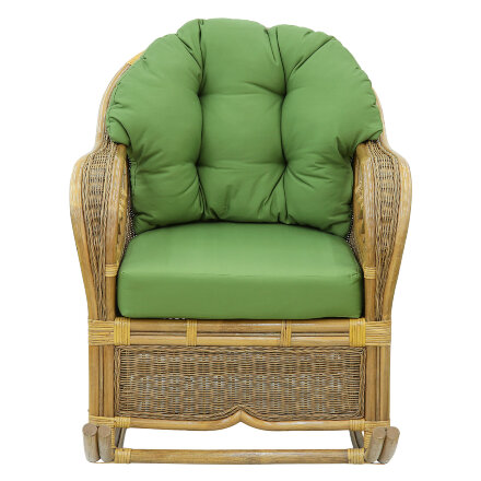 Кресло-качалка Rattan grand Brown с подушками во Владивостоке 
