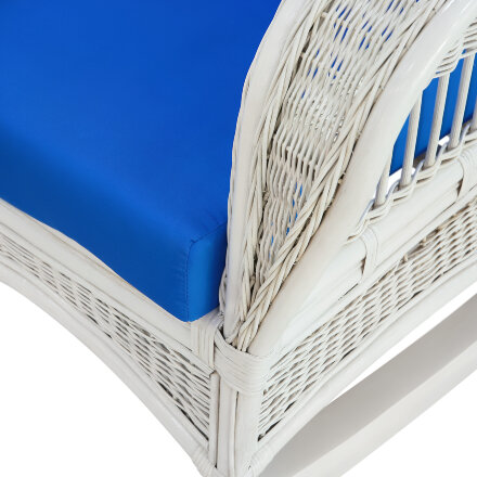 Кресло-качалка Rattan grand white с подушками во Владивостоке 