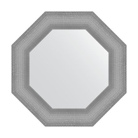 Зеркало в багетной раме Evoform серебряная кольчуга 88 мм 57x57 см во Владивостоке 