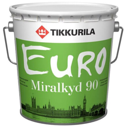 Эмаль алкидная высокоглянцевая Tikkurila Euro Miralkyd 90 база с 2.7л во Владивостоке 