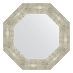 Зеркало в багетной раме Evoform алюминий 90 мм  56,6х56,6 см