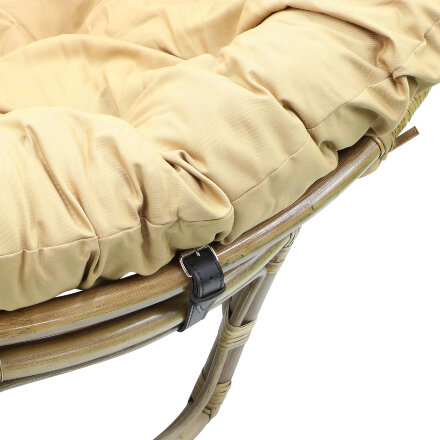 Кресло-папасан Rattan grand brown с подушкой бежевое во Владивостоке 