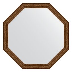 Зеркало в багетной раме Evoform виньетка состаренная бронза 56 мм 70,4х70,4 см