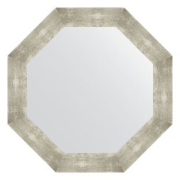 Зеркало в багетной раме Evoform алюминий 90 мм  76,6х76,6 см