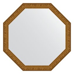 Зеркало в багетной раме Evoform виньетка состаренное золото 56 мм  70,4х70,4 см