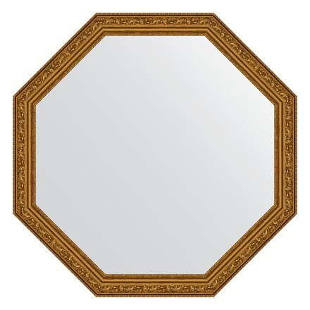 Зеркало в багетной раме Evoform виньетка состаренное золото 56 мм  70,4х70,4 см во Владивостоке 
