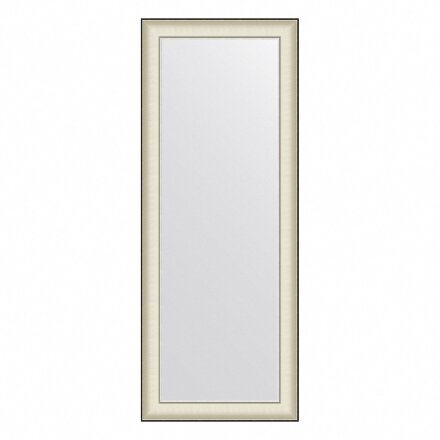 Зеркало в багетной раме Evoform белая кожа с хромом 78 мм 58х148 см во Владивостоке 