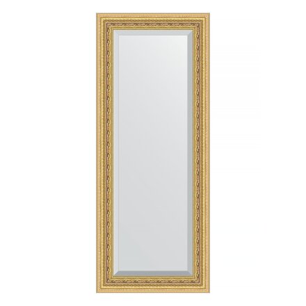 Зеркало с фацетом в багетной раме Evoform сусальное золото 80 мм 55х135 см во Владивостоке 