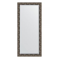 Зеркало с фацетом в багетной раме Evoform серебряный бамбук 73 мм 73х163 см