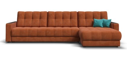 Угловой диван BOSS 3.0 MAX велюр Alkantara оранж во Владивостоке 