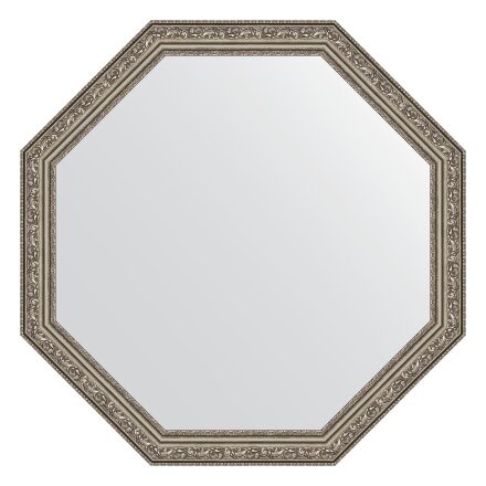 Зеркало в багетной раме Evoform виньетка состаренное серебро 56 мм 70,4х70,4 см во Владивостоке 