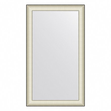 Зеркало в багетной раме Evoform белая кожа с хромом 78 мм 68х118 см во Владивостоке 