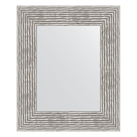 Зеркало в багетной раме Evoform волна хром 90 мм 46х56 см во Владивостоке 