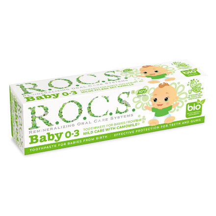 Зубная паста	 для малышей ROCS BABY нежный уход душистая ромашка 45 гр во Владивостоке 