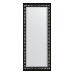Зеркало с фацетом в багетной раме Evoform черный ардеко 81 мм 65х155 см