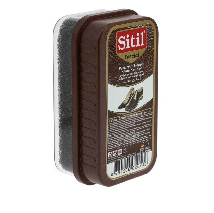 Губка Sitil для полировки обуви из гладкой кожи темно-коричневая во Владивостоке 