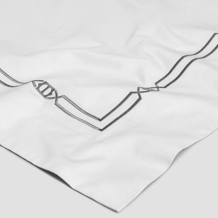 Комплект постельного белья Togas Сигман белый с серым Полуторный во Владивостоке 