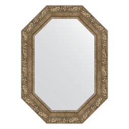 Зеркало в багетной раме Evoform виньетка античная латунь 85 мм 55x75 см