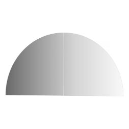 Зеркальная плитка Evoform со шлифованной кромкой - комплект 2 шт четверть круга 30х30 см; серебро