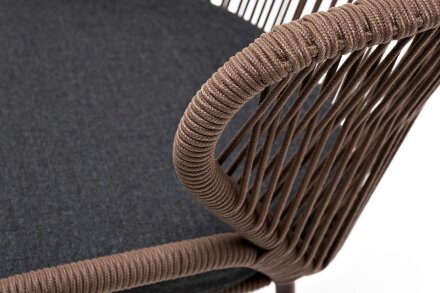 Плетеный стул из роупа Милан серо-коричневый во Владивостоке 