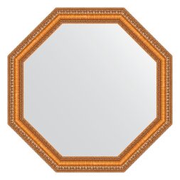 Зеркало в багетной раме Evoform золотые бусы на бронзе 60 мм 61,6х61,6 см