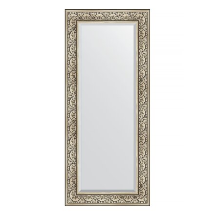 Зеркало с фацетом в багетной раме Evoform барокко серебро 106 мм 65х150 см во Владивостоке 