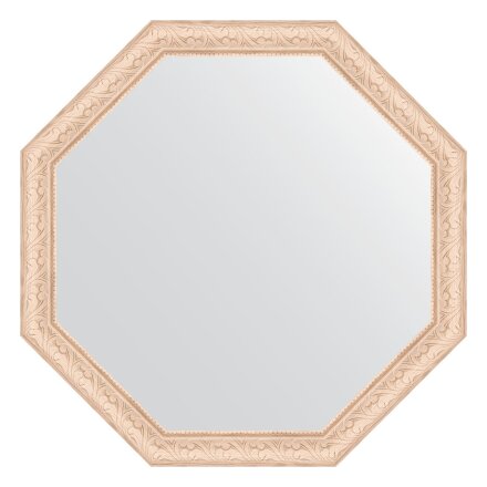 Зеркало в багетной раме Evoform беленый дуб 57 мм 70,8х70,8 см во Владивостоке 