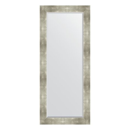 Зеркало с фацетом в багетной раме Evoform алюминий 90 мм 66х156 см во Владивостоке 