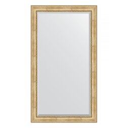 Зеркало напольное с фацетом в багетной раме Evoform состаренное серебро с орнаментом 120 мм 117x207 см