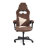 Кресло компьютерное ТС 67х49х142 см флок коричневый/бежевый во Владивостоке 