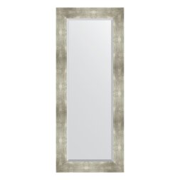 Зеркало с фацетом в багетной раме Evoform алюминий 90 мм 56х136 см