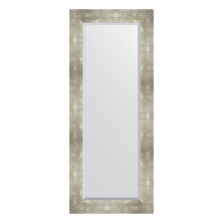 Зеркало с фацетом в багетной раме Evoform алюминий 90 мм 56х136 см во Владивостоке 