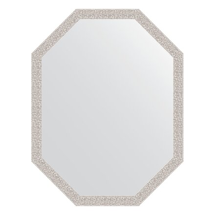 Зеркало в багетной раме Evoform мозаика хром 46 мм 68x88 см во Владивостоке 