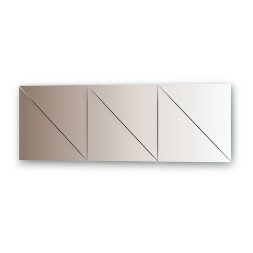 Зеркальная плитка Evoform с фацетом 15 мм бронза треугольник. 30 х 30 см 6 шт.