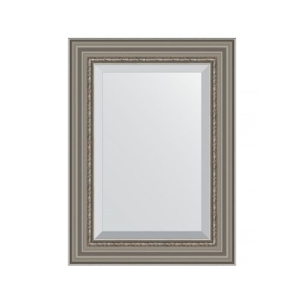 Зеркало с фацетом в багетной раме Evoform римское серебро 88 мм 56х76 см во Владивостоке 