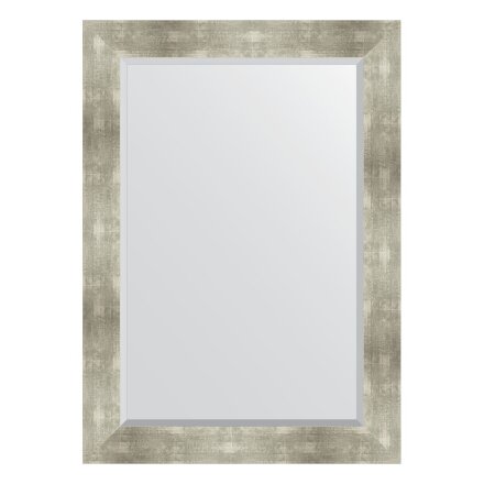 Зеркало с фацетом в багетной раме Evoform алюминий 90 мм 76х106 см во Владивостоке 
