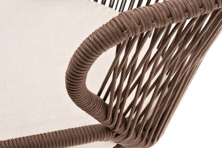 Плетеный стул из роупа Милан коричнево-бежевый во Владивостоке 