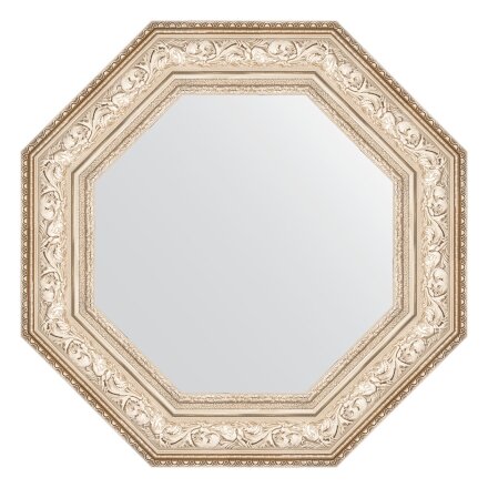 Зеркало в багетной раме Evoform виньетка серебро 109 мм 65x65 см во Владивостоке 