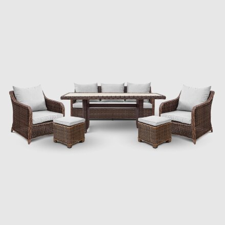 Комплект мебели Yuhang коричневый с серым 6 предметов во Владивостоке 